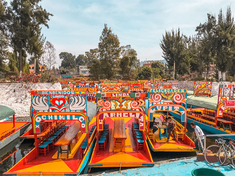 Trajineras used to be a common transportation method in Mexico City