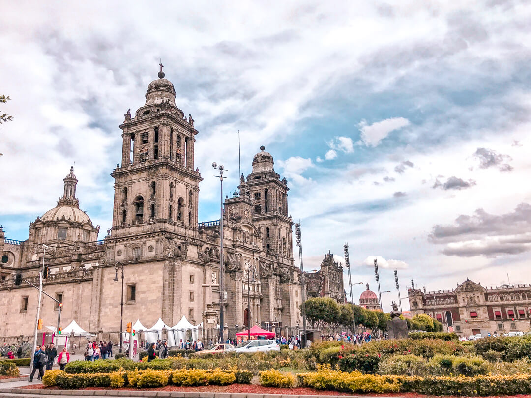 The Metropolitan Cathedral is one of many famous landmarks situated on Mexico City's zocalo.