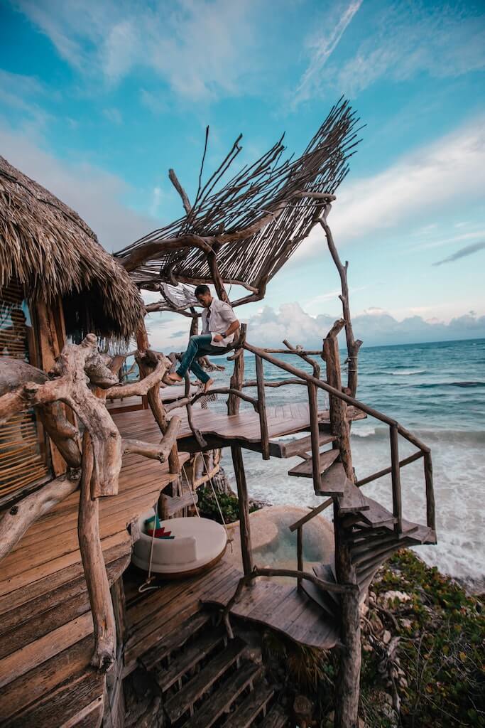 Tulum's hotels epitomize the bohemian-hippy aesthetic